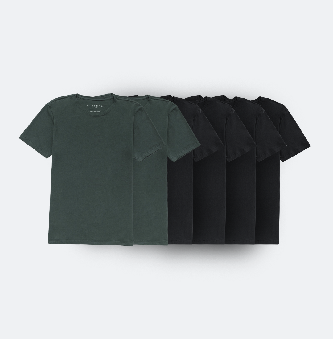 Minimal T-Shirt Kit 6X – Crew Neck